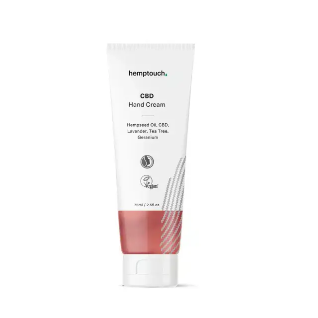 De Hemptouch - CBD Handcrème (75ml) is een veganistische handcrème verrijkt met hennepzaadolie, lavendel, tea tree en geranium.