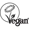Logo met een Hemptouch - Verzorgende Crème Douchegel (250 ml) afbeelding met het woord "vegan" eronder, symbool voor veganistische certificering of levensstijl. miniatuur