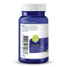 Een flesje Vitakruid - Curcuma C3-2X voedingssupplementen, met 60 veganistische capsules, is verkrijgbaar in het blauw met een wit etiket met gebruiksaanwijzingen en een recyclingsymbool. miniatuur