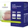 Doos met Vitakruid - Multi Dag & Nacht® Mama (2 x 30 tabletten) supplementen, met een illustratie van een zwangere buik en ontworpen voor gebruik tijdens de zwangerschap en borstvoeding. miniatuur
