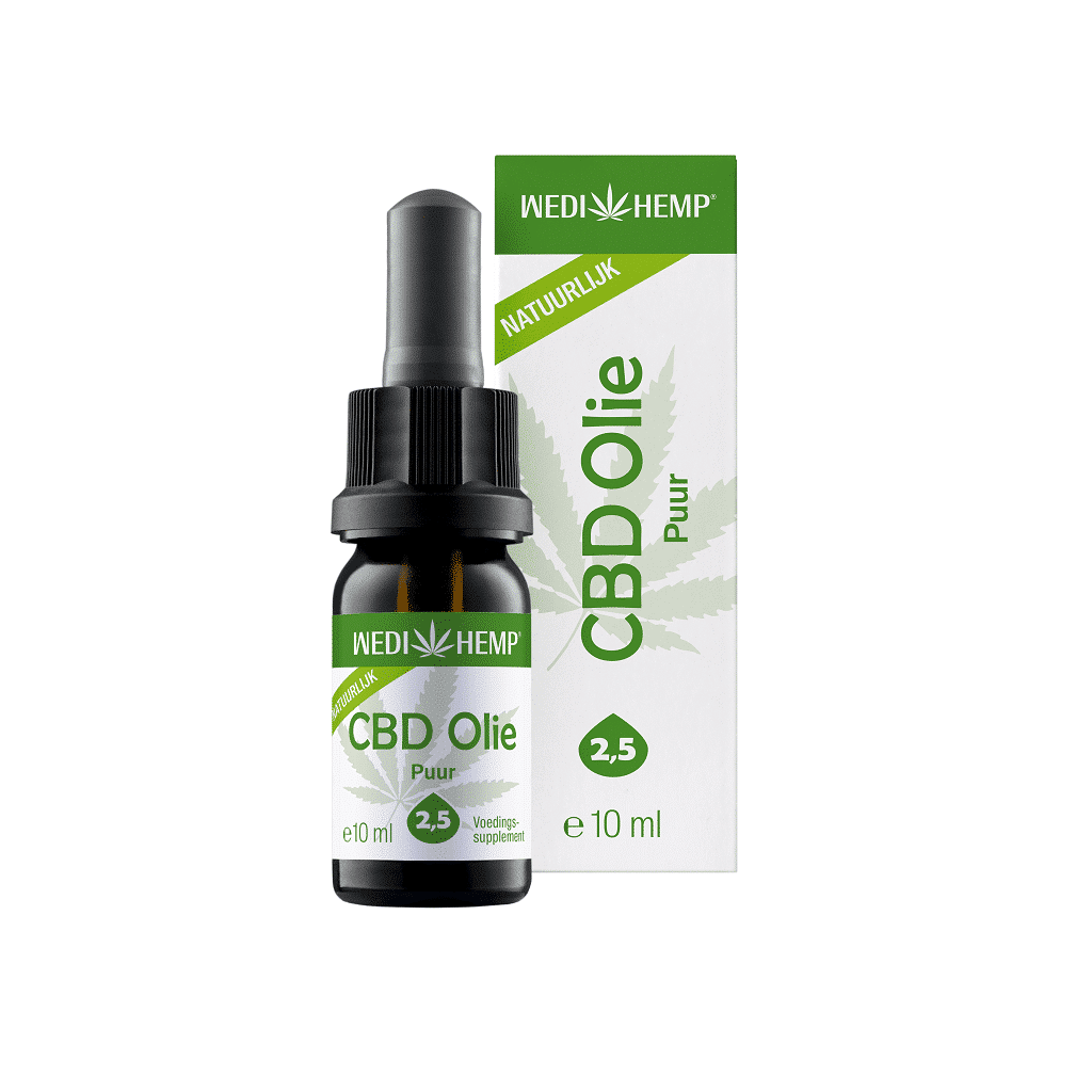 Wedihemp - Puur 2,5% CBD olie - milde smaak