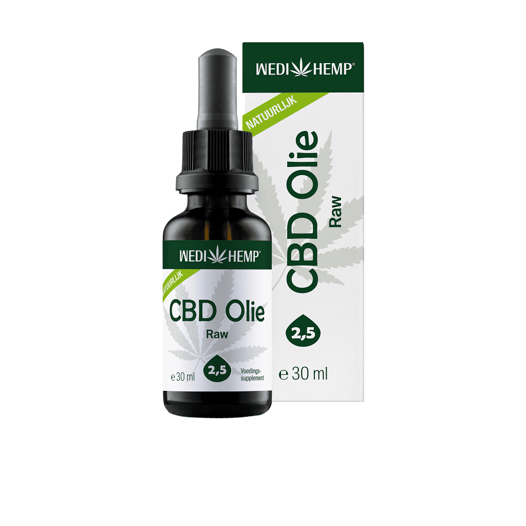 Wedihemp - Raw 2,5% CBD olie (30ml) - naturel smaak