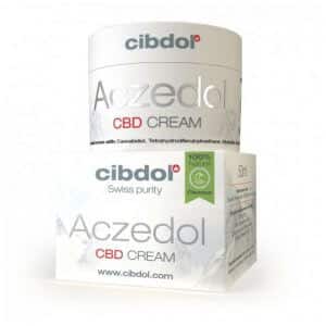 twee bakjes cbd-crème op elkaar.