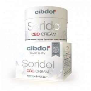 twee bakjes cbd-crème op elkaar.